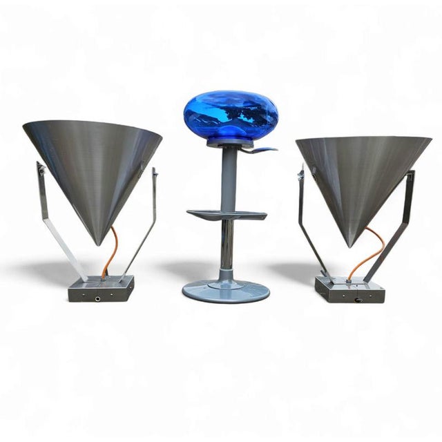 Large Modern Industrial Conical Aluminum Lamps, Set of 2 For Sale - Image 5 of 18