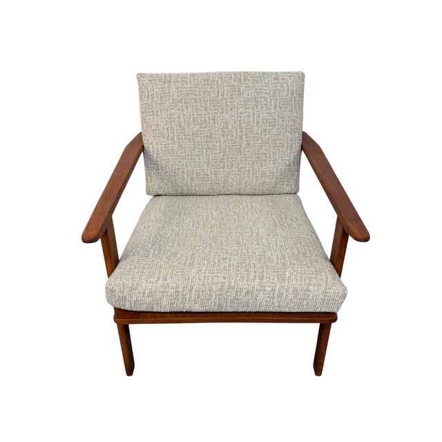Mid-Century Modern Walnut Arm Chairs - Refinished & Reupholstered! For Sale In Philadelphia - Image 6 of 10