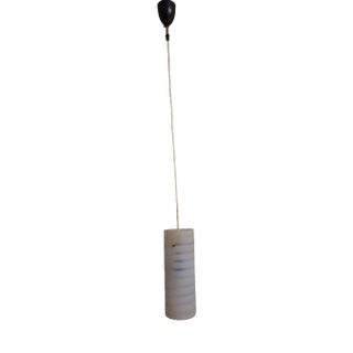 Vintage German Pendant Lamp with Cylindrical Glass Shade, 1970s For Sale