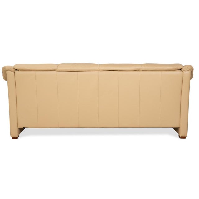 Oslo 4-Seater Sofa in Beige Leather and Wood from Stressless For Sale - Image 13 of 15