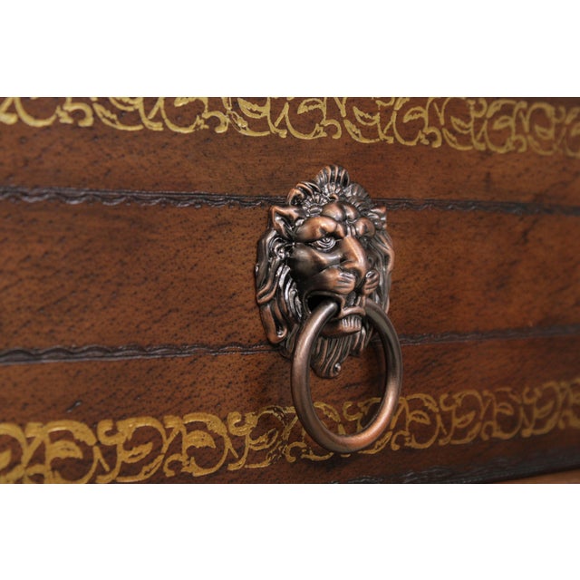 Brown Maitland Smith Bamboo Form Leather Surface Chest For Sale - Image 8 of 14