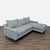 This Interior Define sectional features a modern design with a right-facing chaise. The sofa is upholstered in soft,...
