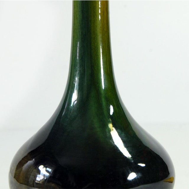 Vintage Glazed Ceramic Vase, Belgium, 1930s For Sale - Image 4 of 8