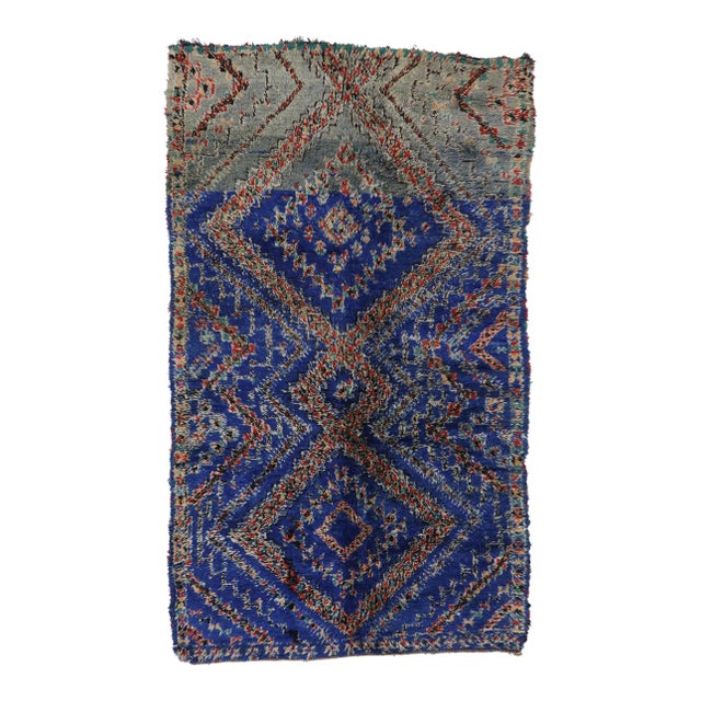 Late 20th Century Vintage Beni MGuild Moroccan Rug, 06'02 X 10'06 For Sale