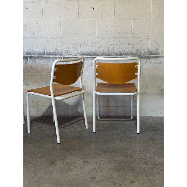 Labofa Plywood Stacking Chairs Set of 10 Vintage Mid-Century Modern 1970s For Sale - Image 10 of 12