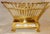 Antique early 19th c. Paris porcelain basket in bright gold with lion's paw feet. Measures 8 1/4" across. Good condition....