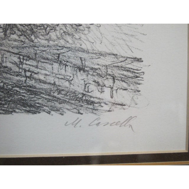 Italian Michele Cascella Italy Limited Edition Signed Framed City Landscape Etching For Sale - Image 3 of 7