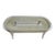 1970s Wash Wood Bamboo Coffee Table Glass Top For Sale