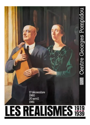 1981 Original French Exhibition Poster, Les Realismes 1919-1939 - 1980 - Centre Georges Pompidou