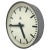 Silver Vintage Industrial Wall Clock attributed to Pragotron, 1950s For Sale - Image 8 of 8