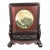 Late 20th Century Chinese Art Hardwood and Marble Dream Stone Table Screen For Sale