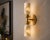 Luxury Alabaster Wall Sconce Set of 2, Handcrafted Solid Brass Double Cylinder Wall Sconce, Italian Marble Wall Lamp, Brass Double Light Fixture For Sale - Image 6 of 10