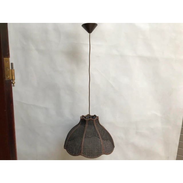Pendant Light in Woven Thick Threads, 1970s For Sale - Image 11 of 17