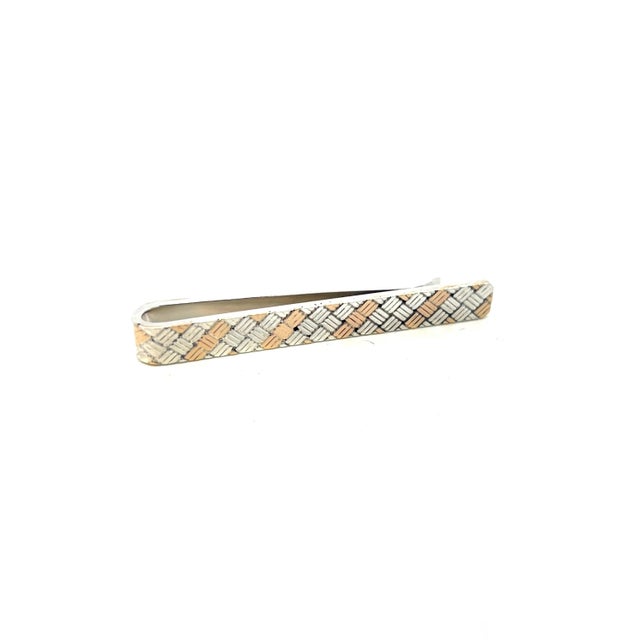 Tiffany and Co. 1990s Tiffany & Co Estate Money Clip Tie Pin Sterling Silver + 14K Gold For Sale - Image 4 of 12