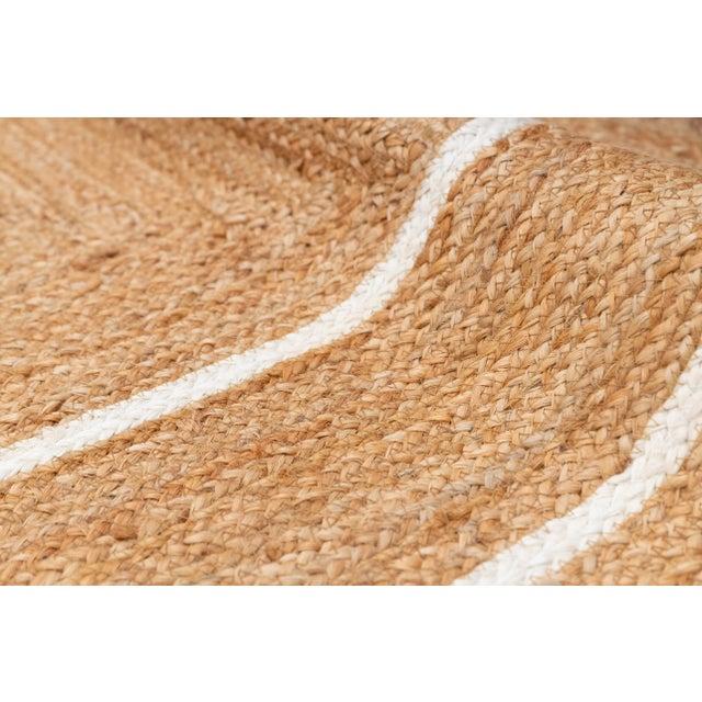 White White Natural Jute Wave Scallop 9x12 Ft. For Sale - Image 8 of 12