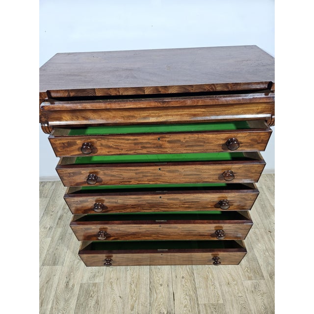 Biedermeier Chiffonier Chest of Drawers in Mahogany, 1800s For Sale - Image 3 of 18