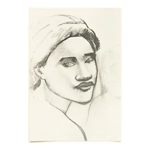 1949 After Paul Gauguin "Tahitian Sketch", First Edition Black and White Print