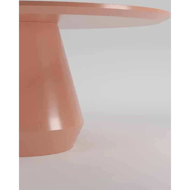 Contemporary Modern Charlotte Dining Table in Lacquer in RAL 3012 by Collector It’s as if a huge block of wood was turned...