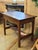 A handsome vintage Mission oak writing desk with strong Arts & Crafts and Craftsman character. The straightforward...
