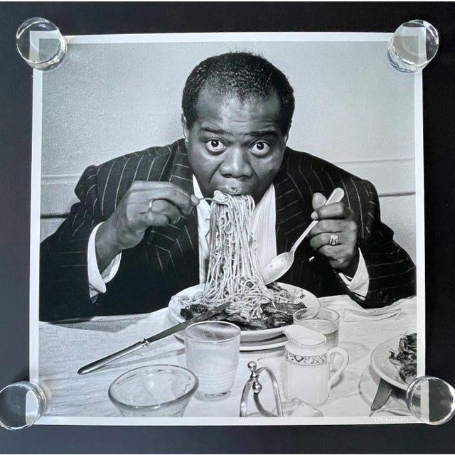 Dinner Jazz Louis Armstrong 24"x 24" Unframed C-print by Slim Aarons American Jazz trumpeter and singer Louis Armstrong...