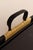 Art Deco Cream and Black Woven Rubber Vanity/Serving Tray With Glass Surface For Sale - Image 9 of 15