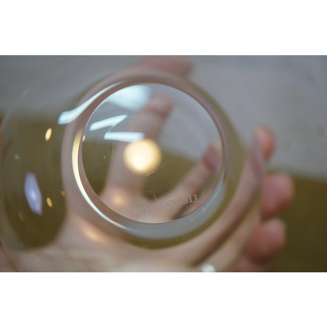 Late 20th Century Modern Tiffany & Co. Clear Crystal Harmony Centerpiece Serving Bowl With Original Box For Sale - Image 12 of 12
