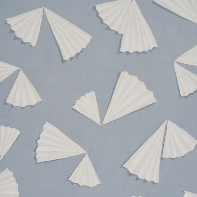 SAMPLE - Schumacher x Backdrop Antoinette Wallpaper In Mist For Sale