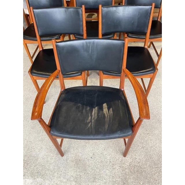 Mid-Century Danish Dining Chairs by Kai Lyngfeldt Larsen for Vejen Polstermöbelfabrik, Set of 6 For Sale - Image 16 of 18