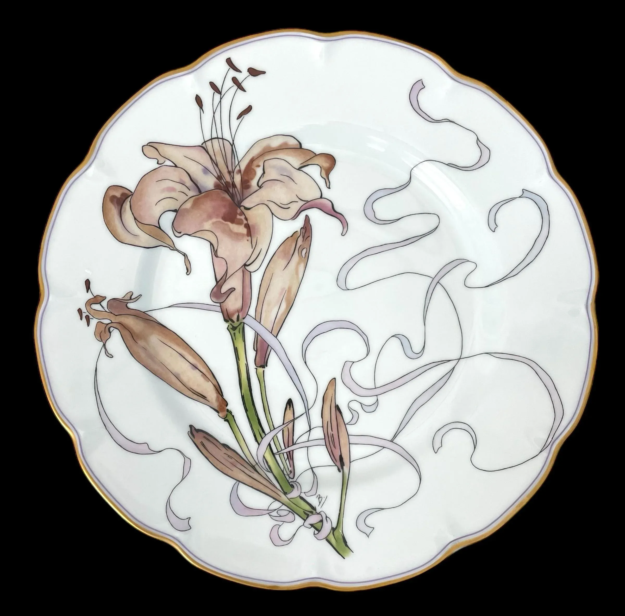 haviland-limoges-lys-fleurs-et