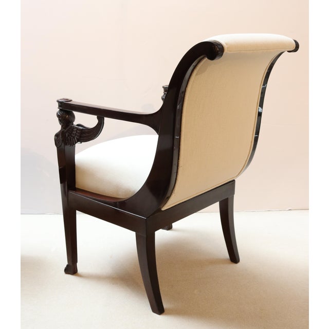 Wood Pair of Empire Armchairs with Caryatids by Henri Jacob, France circa 1800-05 For Sale - Image 7 of 18