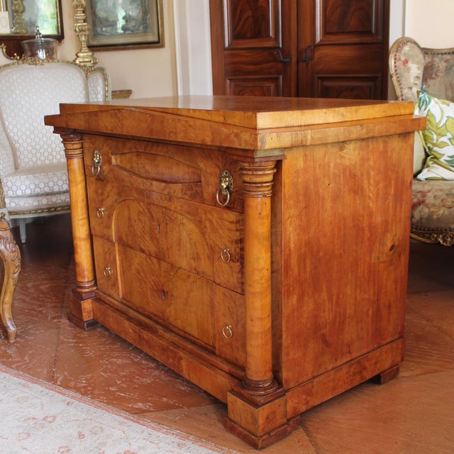 Biedermeier Birch Commode / Chest of Drawers For Sale - Image 9 of 17