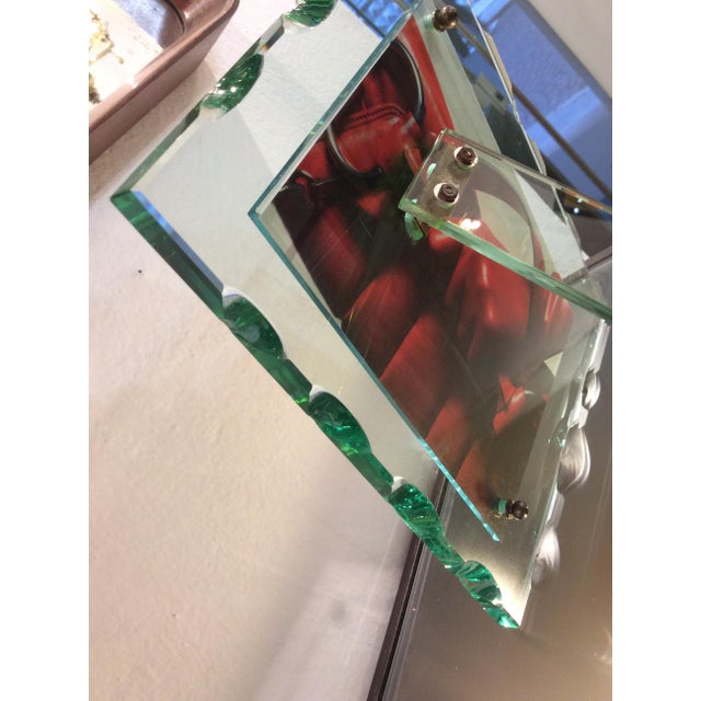 Photo Frame in Thick Chiselled Crystal Glass from Fontana Arte, 1940s For Sale - Image 10 of 11