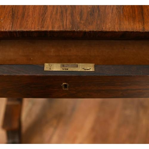 Brown Regency Writing Table in Walnut, 1820 For Sale - Image 8 of 12