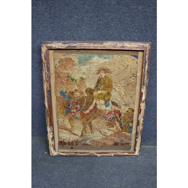 Victorian Needlepoint Tapestry of Napoleon Bonaparte Crossing the Alps For Sale - Image 16 of 18