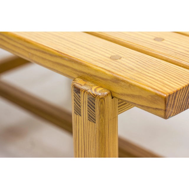 Wood Set of Swedish Pine Benches, 1960s For Sale - Image 7 of 15