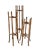 Boho Chic 1970's McGuire Bamboo and Rawhide Leather-Wrapped Planter Stands - Set of 3 For Sale - Image 3 of 6