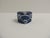 Vintage Blue & White Heart Shape Hand Painted Ceramic Decorative Box Stamped Reed and Barton Size: 3.5"W x 3"D x 2"H
