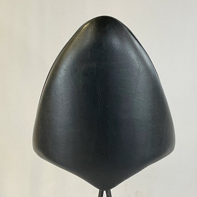 Metal 1960s Mid-Century Wrought Iron & Black Leatherette Daystrom Barstools - Set of 4 For Sale - Image 7 of 13