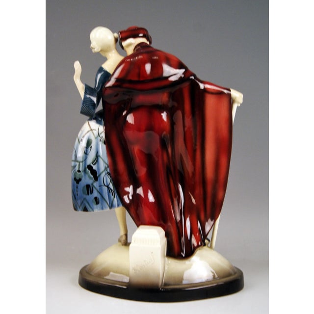Rococo Scene Figurine from Kostial, 1930 For Sale - Image 4 of 11