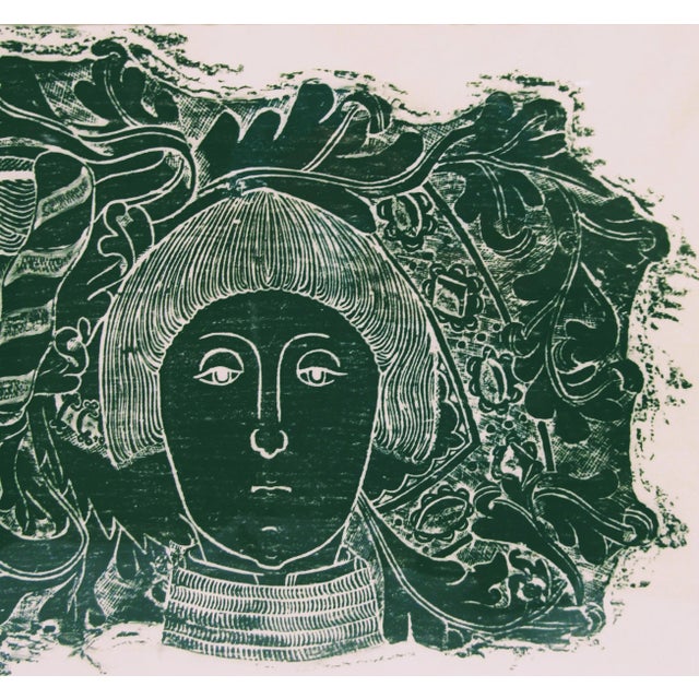 Framed 1967 Ashford St Mary the Virgin Church Brass Rubbing County Kent England For Sale - Image 4 of 6