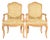 John Stuart French Provincial Louis XV Carved Oak Armchairs | Pair For Sale