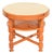 Baker Furniture Italian Provincial Pine and Travertine Top Tea Table or Center Table For Sale