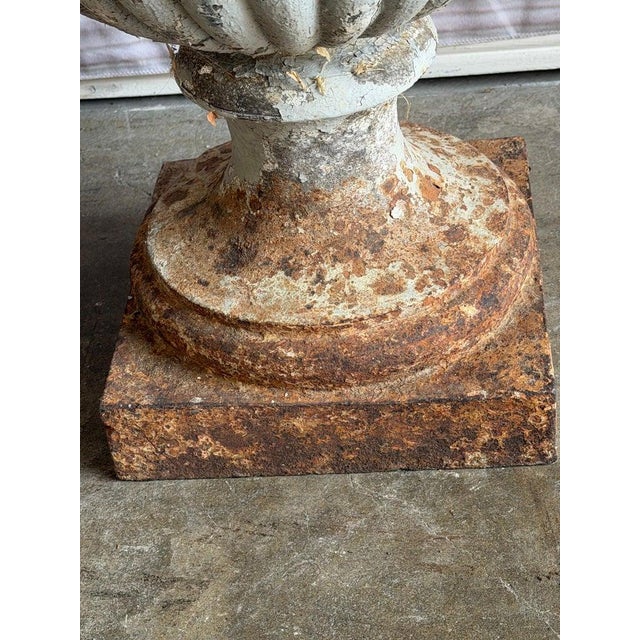 Set of 4 19th Century French Cast Iron Garden Urns For Sale - Image 18 of 18