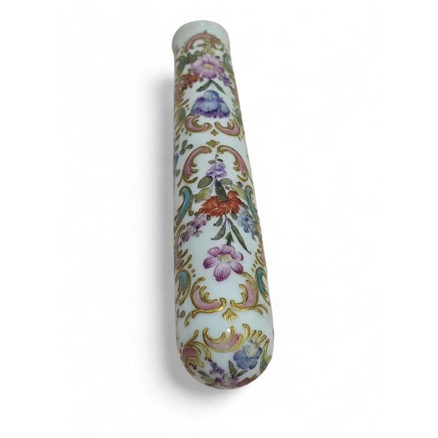 Hand-Painted Porcelain Door Handle, 19th Century For Sale - Image 9 of 11