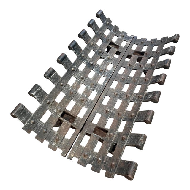 Vintage Iron Fire Grate, Heavy Duty For Sale