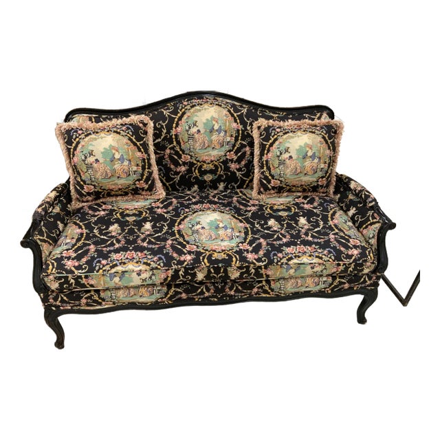 1940s Vintage Multicolors French Sofa For Sale