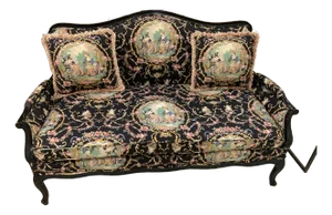 1940s Vintage Multicolors French Sofa