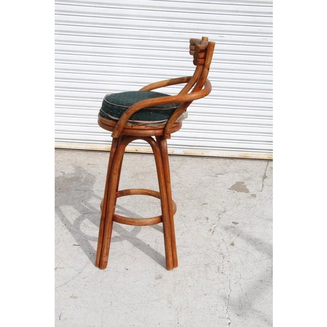 Textile Mid 20th Century Midcentury Paul Frankl Style Stools With Swivel - a Pair For Sale - Image 7 of 13