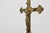Gold Antique French Table Crucifix in Cast Copper, 1900s For Sale - Image 8 of 14