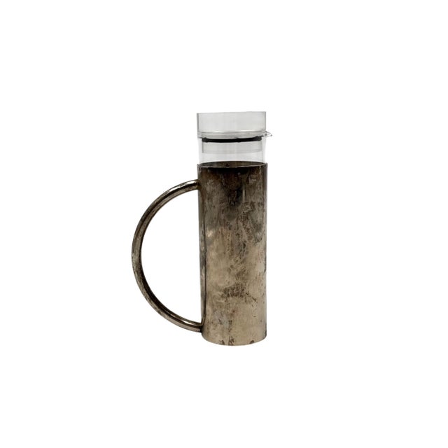 Modern Silverplated and Glass Cruet Mod. Oilvine, Lino Sabattini Italy 1970s For Sale - Image 11 of 13